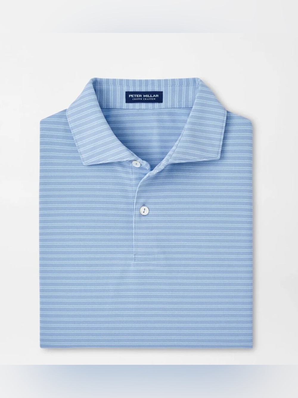 Peter Millar Mezzo Performance Mesh Polo Shirt Angelite Blue Size XL NWT
